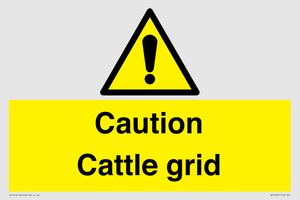 Caution Cattle grid